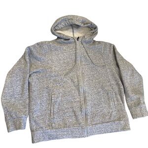 FIGS Full Zip Hoodie Jacket Heather Gray XL Fleece Lined Medical Athleisure